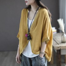 여름신상 루즈핏 빅사이즈 브이넥 7부 소매 가디건