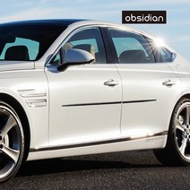 제네시스 G80 문콕 스크래치 방지용 순정느낌 부착형 도어가드 4p 1대분, 96+60cm, 블랙