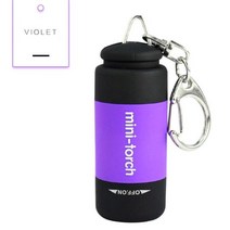 브레이징 토치 동용접봉 가스 토치 미니 0.3w usb 충전식 led 야간 손전등 키, 자주색, USB 충전, 1개