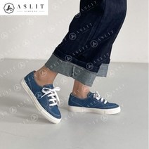 [애슬릿] 데일리 코디 여성 심플 데님 단화 스니커즈