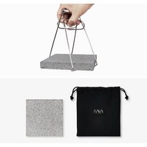 제주도산 천연 용암석 플레이트 고기 불판 돌판 캠핑 돌 불판 용암석 고기 미니 구이판 리프터 세트 고기구이, 1개