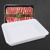 정육 갈비트레이 5kg 종합1호 10개 PP용기 고기포장 갈비용기 한우선물포장 T7, 검정