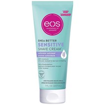 Eos 민감한 피부용 면도 크림 여성용 콜로이드 오트밀이 함유된 스킨 케어 로션 24시간 수분 공급 207ml 2031521, Sensitive
