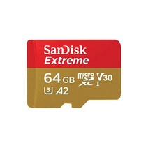 SanDisk 1TB 익스트림 microSDXC UHS-I 메모리 카드 어댑터 포함 - C10 U3 V30 4K 5K A2 마이크로 SD 카드 SDSQXAV-1T00-, 64GB_Memory Card Only