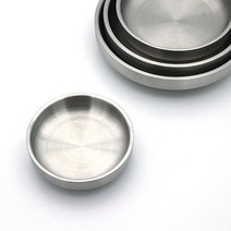 스텐 샤틴이중찬기 (무광) 앞접시 4size, 1호 90mm, 1개
