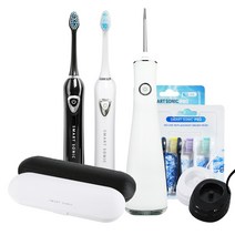 스마트소닉 [커플 플러스] / 충전형 음파칫솔 RLT211 2개+ 구강세정기 SG-8001A +휴대용케이스 2개 +칫솔모2팩