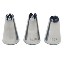 베스톰 모양 베이킹용 깍지 대2 3종 꽃5발6발상투과자, 단일, 8세트