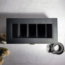 가죽 벨트 보관함 - 정리함 허리띠 걸이 수납케이스, 블랙