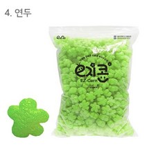 (OH) 이지콘 블록 모양콘 꽃 리필 500pcs, 연두