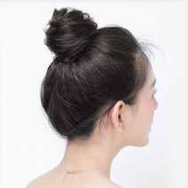 당고머리 머리 면접 가발 승무원 가채 곱창 추천 똥머리 BEST, 3똥머리-브라운블랙