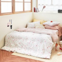 쁘리엘르 벚꽃엔딩 소프트화이바 차렵이불베개세트