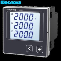 저항성누설전류계 검전기 비접촉검전기 LNF33 72mm 디지털 LCD 전류계 AC 3 상 RS485 Modbus 패널 장착 검류계 AM 전류 주파수 측정기 지원 CT, LNF33+1A-5A+72*72 미리메터