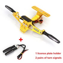 범용 CNC 오토바이 각도 조절 가능 알루미늄 라이센스 번호판 프레임 홀더 브래킷, 7.초콜릿 색상