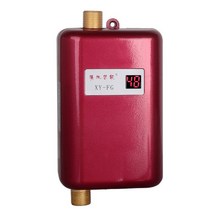 전기순간온수기 3800W/3000W 탱크 없는 순간 미니 전기 온수기 주방 보물 110/220V, 02 red_03 UK
