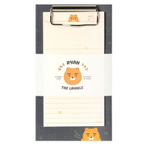 카카오프렌즈 미니 클립보드 메모지 세트 라이언 1개 메모패드 미니클립보드수첩 메모잇