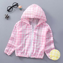 리나베베 봄 여름 체크 펀칭 바람막이