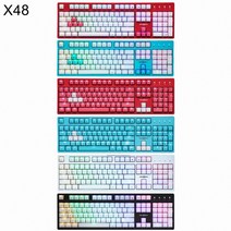 마이크로닉스 4세대 광축 게이밍 크리스탈키캡 키보드, 일반형, MANIC X48, 블랙 + 화이트