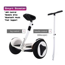 외발 전동휠 킹송 세그웨이 2023 자기 균형 스쿠터 10 인치 두 바퀴 스마트 전기 Hoverboard, [08] white with handrail, white with handrail