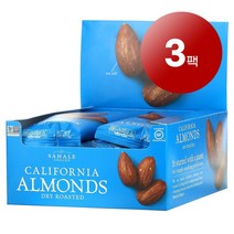 리암마켓 Sahale Snacks 사헬 스낵 기름없이 바닷소금에 볶은 캘리포니아 아몬드 9봉지 42.5g 1팩, 3팩
