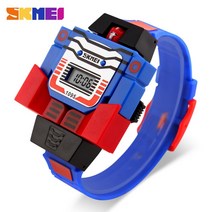 Skmei 키즈 시계 led 디지털 어린이 만화 스포츠 시계 로봇 변환 완구 소년 손목 시계 montre enfant 1095|toy pick up truck|toy watch