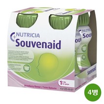 NUTRICIA Souvenaid Strawberry 뉴트리시아 수버네이드 수베나이드 딸기맛 125ml 4병