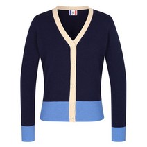 까스텔바작 BGBWSJ601NY 여성 울캐시 배색 니트 가디건