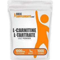 BULKSUPPLEMENTS.COM L-카르니틴 L-타르트레이트 파우더 - 카르니틴 보충제 타르트레이트 L 1000mg 아미노산 글루텐 프리 1회 제공량당 1000mg 25, 2.2파운드(1팩)