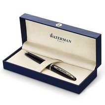 Waterman 카렌 블랙 시 세인트 만년필 (S0293970), Fine Nib, Black and Gold, Black and Gold