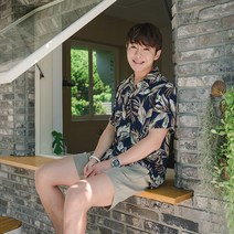 미드나잇 비치웨어 반팔 셔츠 NB12812F