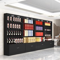 술장식장 양주장 술장 위스키장 매장 매대 주류장식장, 라이트 월너트 200×100×40