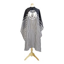 루시피 바버샵 스트라이프 컷트보 - 다크블랙/미용가운