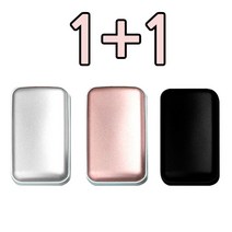 1+1 충전식 손난로 양면발열 휴대용 핫팩 6000mAh, 블랙+실버