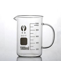 손잡이가 달린 높은 붕규산염 유리 비커 실험실 장비 체중계 메스 컵, 11 1000mL