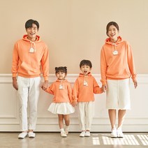 비다이어리 가족티 돌촬영 100일촬영 백일촬영 커플티 단체티 베베꽁 후드 티셔츠 오렌지 돌~초등생 엄마 아빠 사이즈가족티 돌촬영 100일촬영 백일촬영 커플티 단체