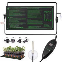 온열 미니 전기매트 침대용 차박식물 모종 발아용 20 ℃-45 ℃ 디지털 온도 조절기 내구성 있는 방수 난방, 01 S-Only 50.8x25.4cm_01 미국