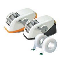 스카치 쓰리엠 원터치 테이프 디스펜서 + 매직 리필 12mm 2롤, 오렌지, 1세트