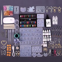 uv레진아트세트 하트쉐이커 공예재료 실리콘몰드, UV레진용액 200g