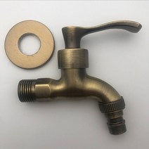자유자재수전 납작수전 Anituqe 청동 세탁기 크레인 장식 야외 수도꼭지 빈티지 정원 Bibcock 탭 벽 마운, 03 C