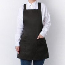 라미아스텔라 생활 방수 H형 카페 바리스타 앞치마 M, 차콜