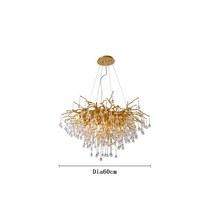 부엌 식탁 식당 주방 led 조명 등 럭셔리 led 크리스탈 샹들리에 골드 현대 천장, 펜던트 dia60cm, 뉴트럴 라이트 4200k