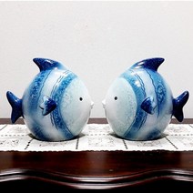 건강-드림_물고기장식품2p(130024) 소품 콘솔 조각상 인테리어 데스크 동물 집들이선물 모양 공예_rjsrkdemf, 건강드-림-상품*, G-D-선택사항없습니다