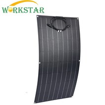 태양광패널 100W 태양 전지 패널 18V ETFE 유연한 태양 광 시스템 태양 홈, 1