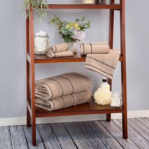 Lavish Home 럭셔리 면 타월 세트 - 빠른 건조 제로 트위스트 및 .. 정품보장, Taupe