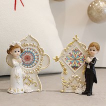 에스씨 코리아 기도하는 신랑 신부 장식 인형 촬영 데코 귀여운 소품 커플 결혼 웨딩, 웨딩 인형2P
