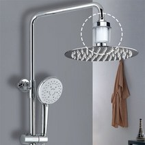 샤워기 필터 정수효과 녹물 필터기, 본체+리필필터 6개