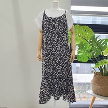 [세인트이브] OP44 잔꽃무늬 몸매커버 오버사이즈 끈원피스