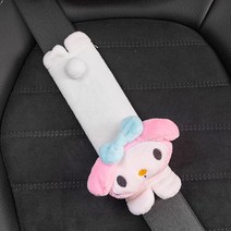 차량용 목쿠션 자동차 목베게 목받침 헤드레스트 쿠션 Cute Car Seat Pillow Pink Headrest Neck Cartoon Plush Head Cushion Sup, [06] 1pcs pink belt