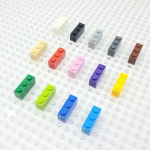 요고요 레고 호환 부품 커스텀 벌크 브릭 블럭 타일 플레이트 100G 소포장 패키지, [브릭 1 x 3] 파란색 100G