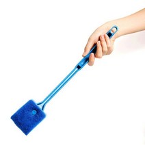 40cm 수족관 물고기 탱크 양면 스폰지 청소 브러시 클리너 스크러버 가정용 액세서리 도구, 1-푸른