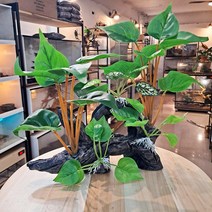 고급 인조 수초 유목 대형 크레스티드게코 레오파드게코 비바리움 파충류 및 어항 장식